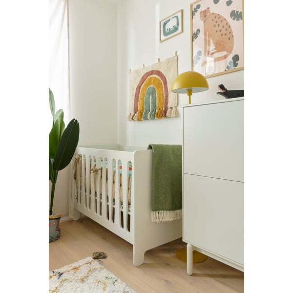 Biela variabilná detská postieľka Pinio Moon, 70 × 140 cm-image-1