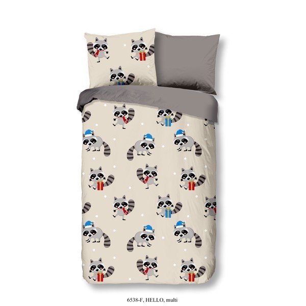 Detské flanelové bavlnené obliečky na jednolôžko Good Morning Hello, 140 × 200 cm