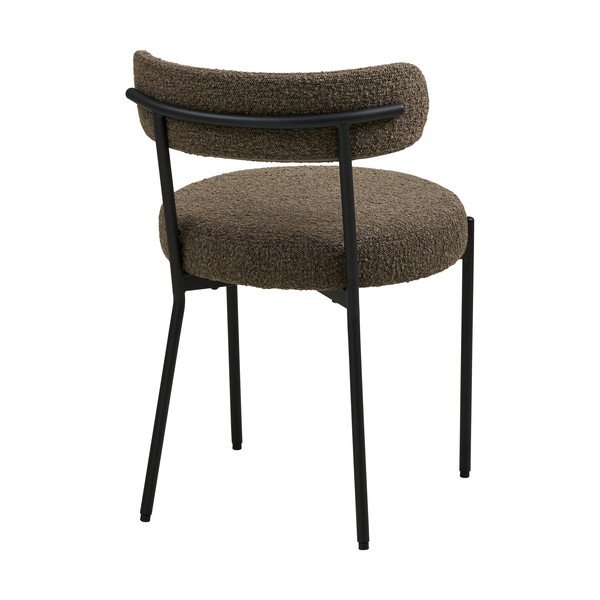 Hnedá čalúnená jedálenská stolička Badalona – House Nordic-image-4