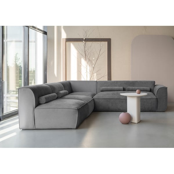 Sivá rohová pohovka (ľavý roh) Flex Felix – Miuform-image-1