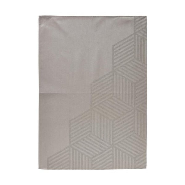 Sivohnedá kuchynská utierka zo 100% bavlny Zone Hexagon, 50 × 70 cm