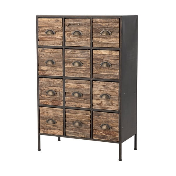 Čierno-hnedá kovová komoda 60,5x92x33,5 cm Matteo – Bloomingville-image-4