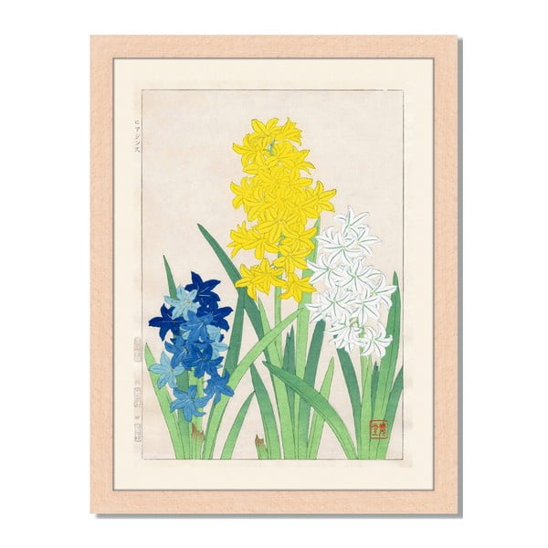 Obraz v ráme Liv Corday Asian Yellow Flowers, 30 x 40 cm