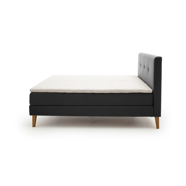 Antracitová boxspring posteľ 160x200 cm Stockholm – Meise Möbel-image-4