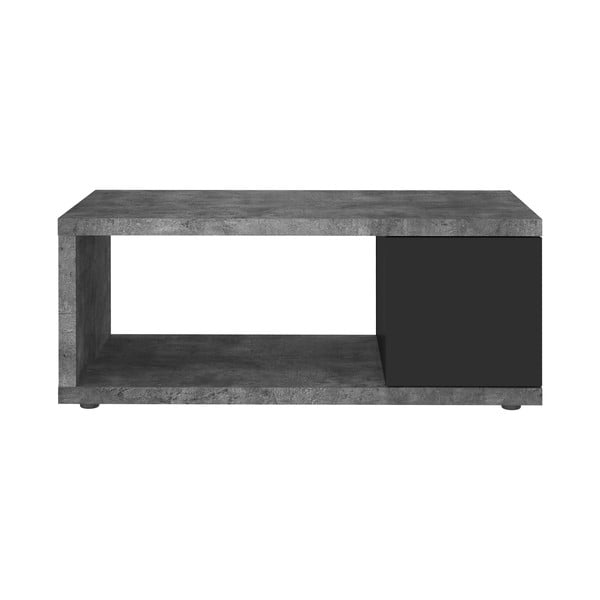 Konferenčný stolík v dekore betónu v tmavosivo-čiernej farbe 55x105 cm Berlin – TemaHome