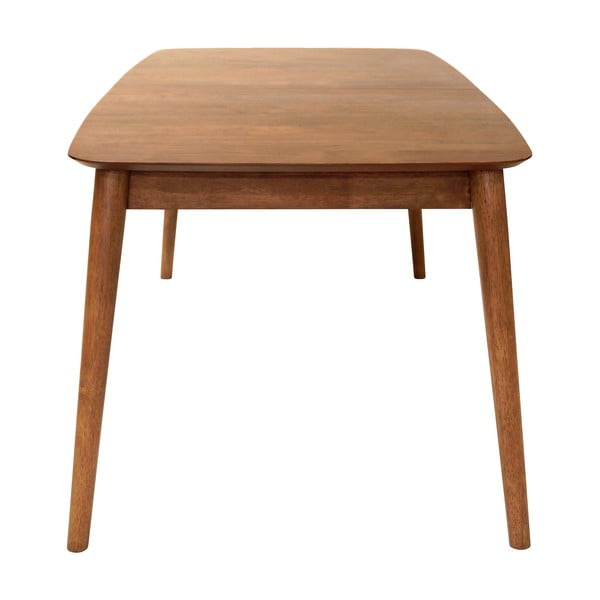 Rozkladací jedálenský stôl s prídavnou doskou v dekore orecha 90x180 cm Montreux – Actona-image-4