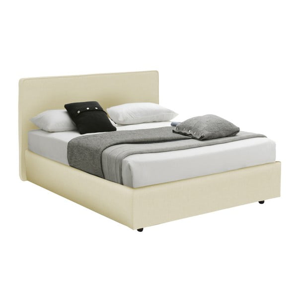 Béžová jednolôžková posteľ s úložným priestorom 13Casa Ninfea, 120 x 190 cm