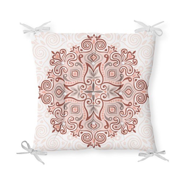 Sedák na stoličku Minimalist Cushion Covers Ethnic Beige Mandala, 40 x 40 cm