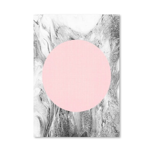 Plagát Geometric Pink Grey