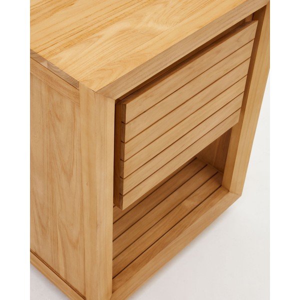 Nízka skrinka pod umývadlo z teakového dreva v prírodnej farbe 60x80 cm Saula – Kave Home-image-4