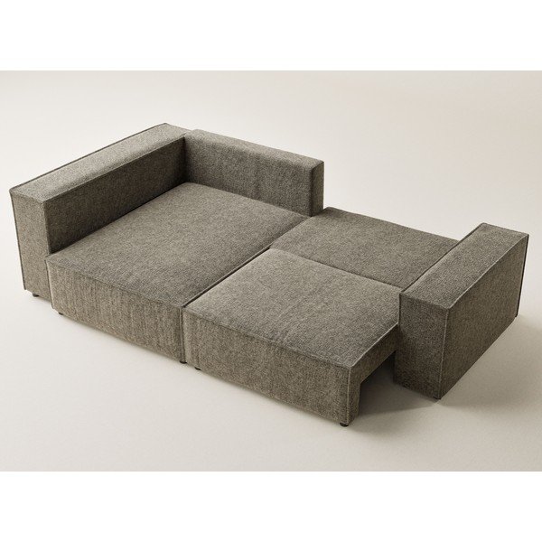 Hnedá ženilková rozkladacia/s úložným priestorom rohová pohovka (ľavý roh/do L) Tonga – Maison de Rêve-image-3