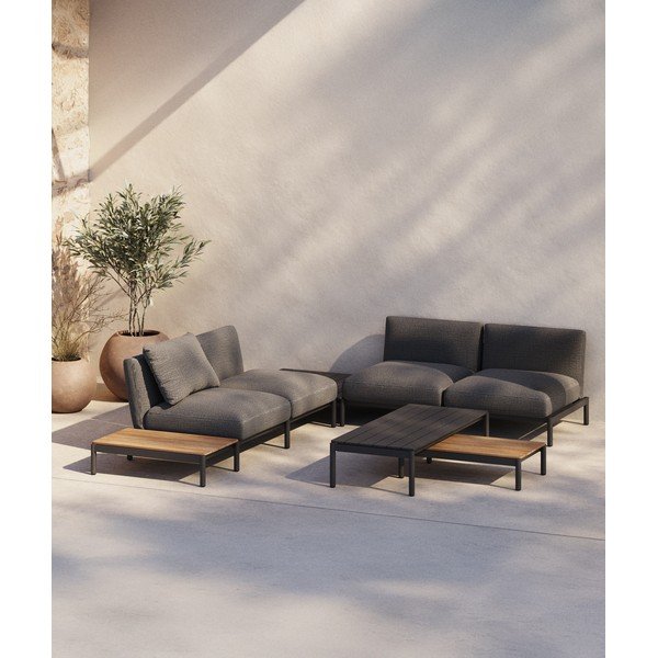 Kovový Záhradný konferenčný stolík 63x149 cm Sorells – Kave Home-image-1