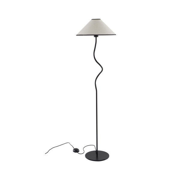 Biela/čierna látková so stmievačom stojacia lampa (výška  148 cm) Juliet – Jotex