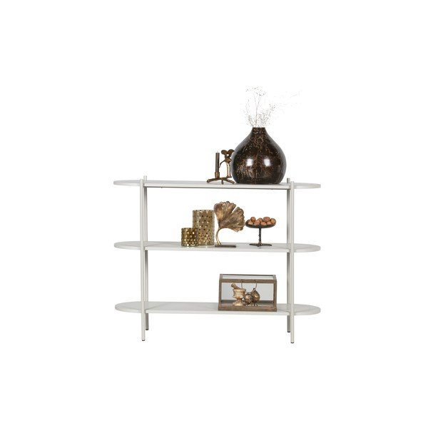 Svetlosivá knižnica z jaseňového dreva 120x92 cm Tender – BePureHome-image-3