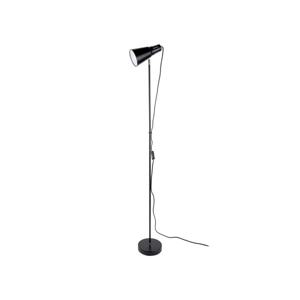 Čierna stojacia lampa Leitmotiv Mini Cone, výška 147,5 cm