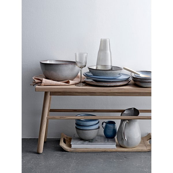 Modrý keramický plytký tanier Bloomingville Sandrine-image-3