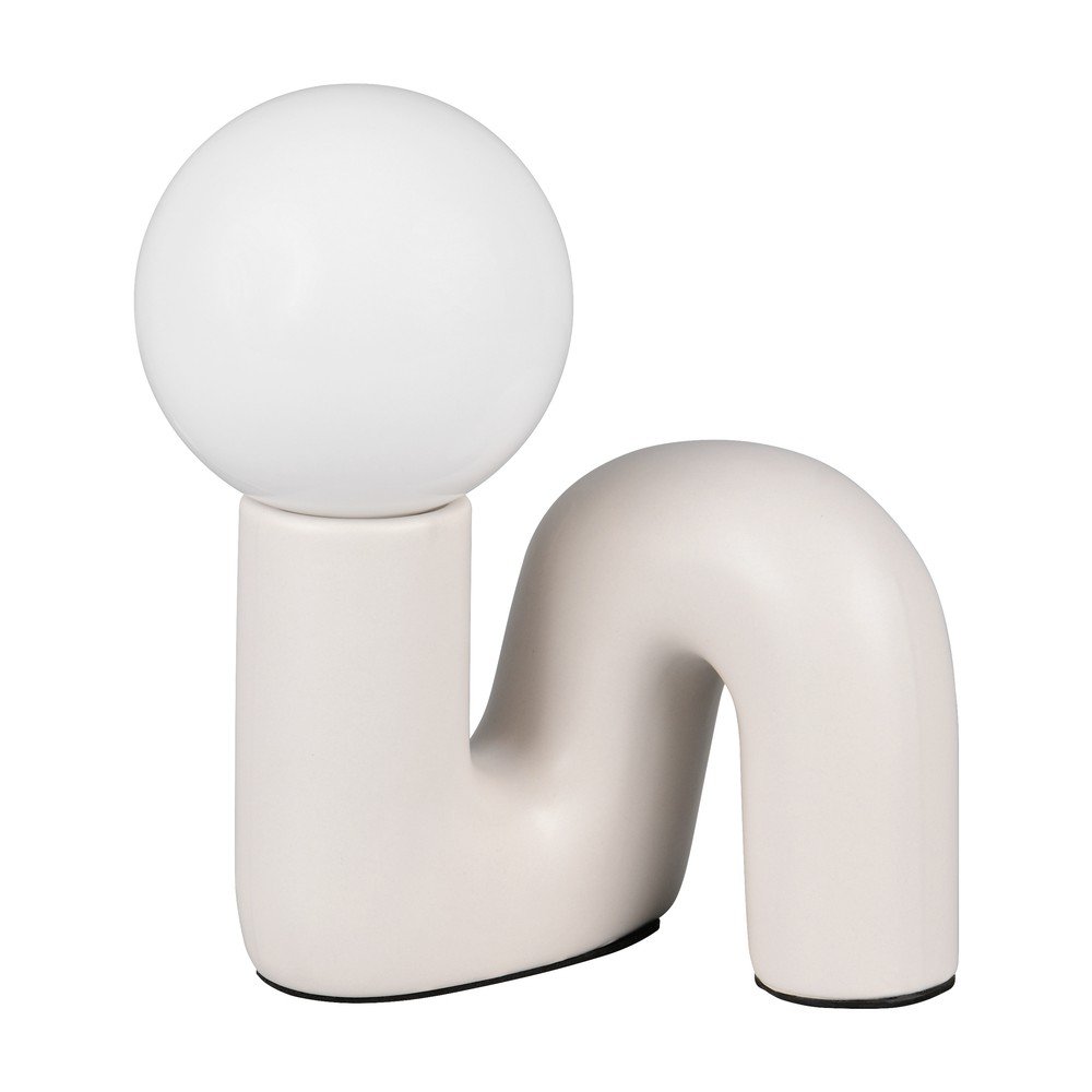 E-shop Slonovinová keramická stolová lampa (výška 21,5 cm) Quinn – Reality
