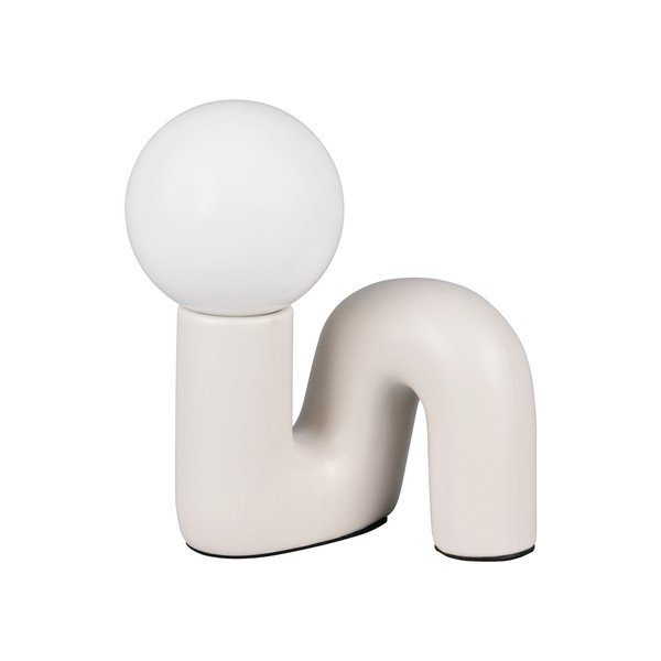 Slonovinová keramická stolová lampa (výška  21,5 cm) Quinn – Reality