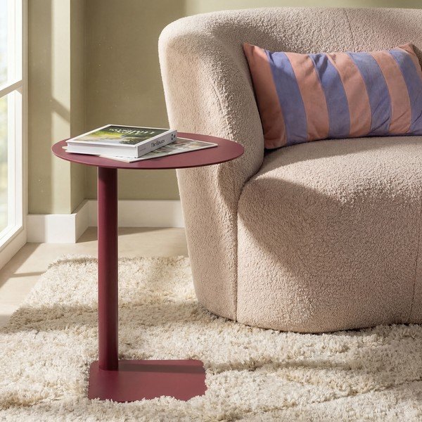 Oceľový okrúhly odkladací stolík ø 40 cm Sunny – Spinder Design-image-1