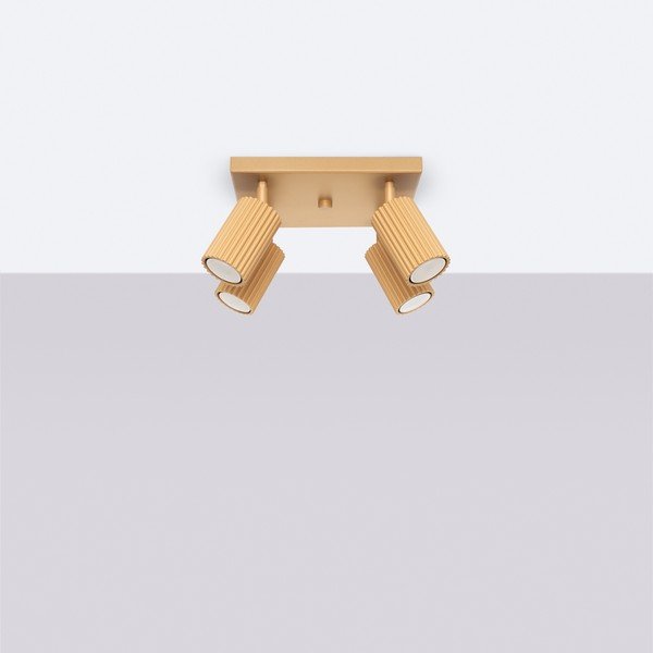 Bodové svietidlo v zlatej farbe 25x25 cm Gleam – Sollux-image-4