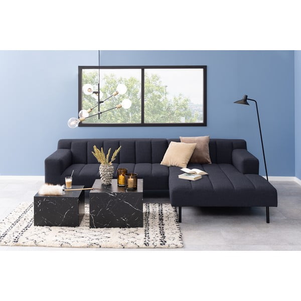 Čierne konferenčné stolíky v dekore mramoru v súprave 2 ks 58x58 cm Dice – Actona-image-4