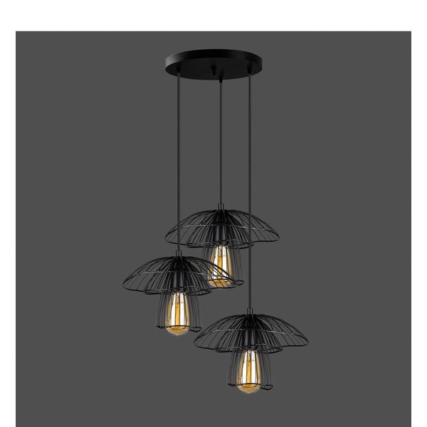 Čierne závesné svietidlo Squid Lighting Root, výška 117 cm-image-1