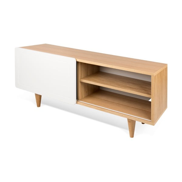 TV stolík v dekore dubového dreva s bielymi detailmi TemaHome Nyla-image-4