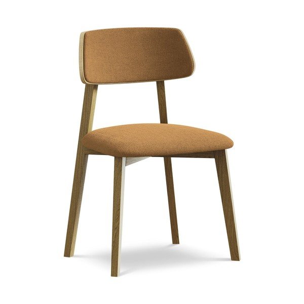 Jedálenská stolička z masívneho dreva v terakotovej farbe Niu – Makamii