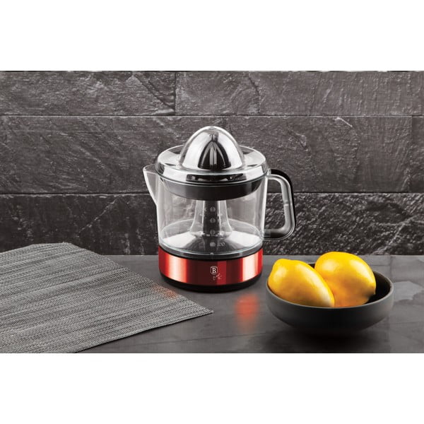 Červený elektrický lis na citrusy Burgundy Metallic Line - BerlingerHaus-image-1