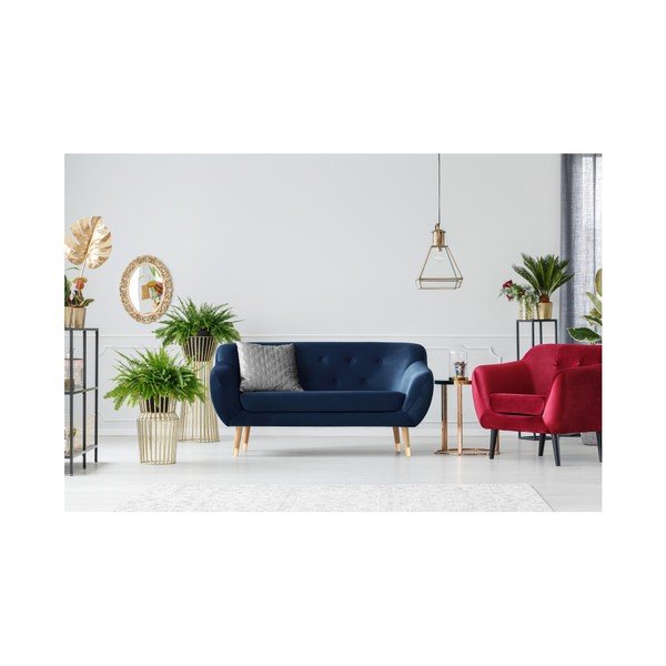 Tmavomodrá dvojmiestna pohovka Mazzini Sofas Amelie-image-4