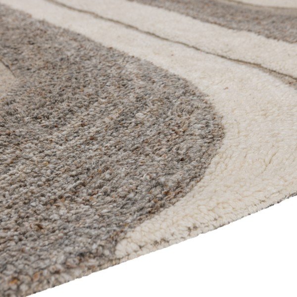 Sivý/béžový koberec s prímesou vlny 170x240 cm Moro – WOOOD-image-4