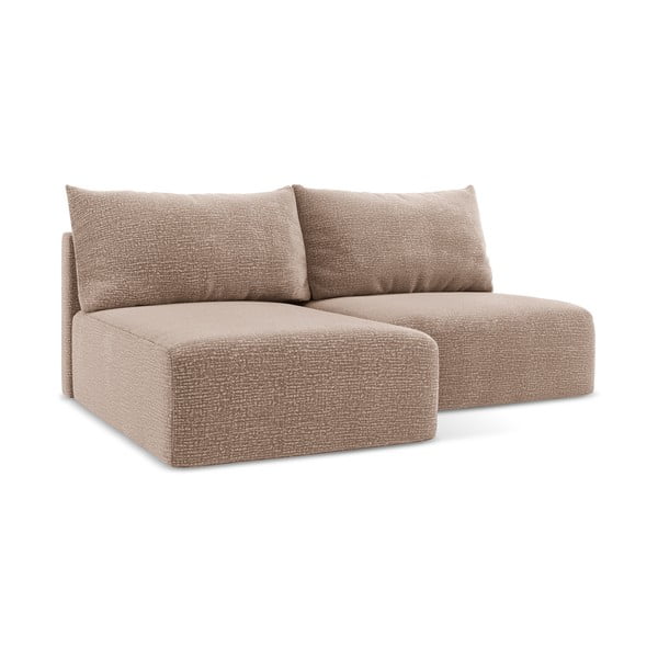 Svetlohnedá rozkladacia/s úložným priestorom rohová pohovka (ľavý roh) Kalena – Makamii-image-1