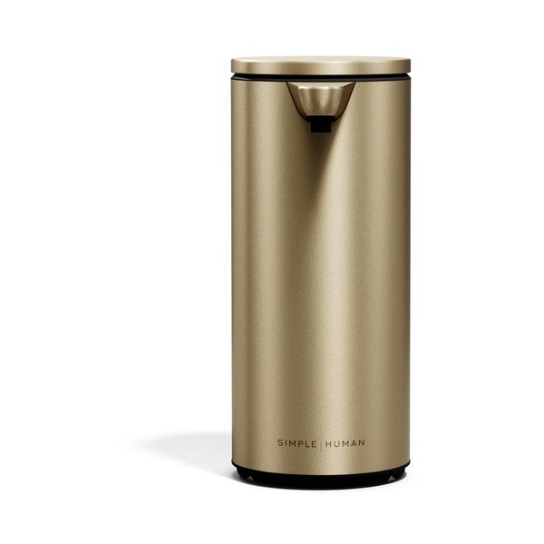 Bezdotykový oceľový dávkovač mydla v matne zlatej farbe 266 ml – simplehuman-image-3