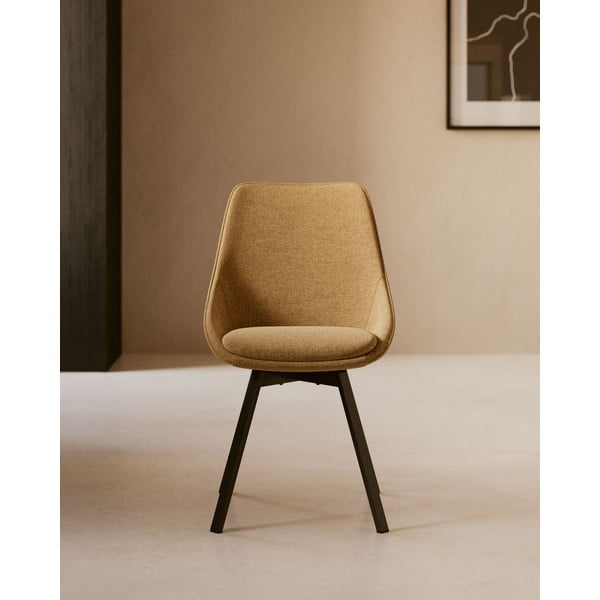 Horčicovožltá otočná stolička Kave Home Haston-image-1
