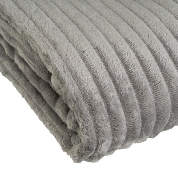 Sivá deka z mikroplyšu 130x160 cm Fur Velvet – Casa Selección-image-3