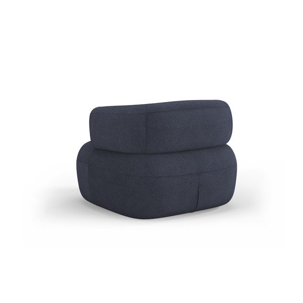 Tmavomodré kreslo z textílie buklé Jenny – Micadoni Home-image-3