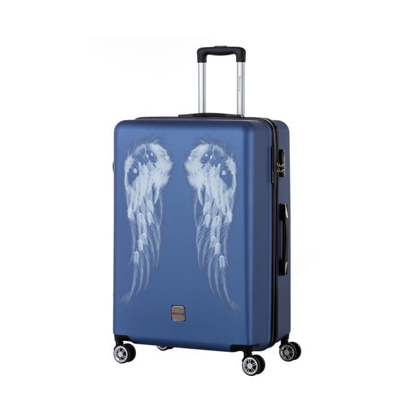 Modrý cestovný kufor Berenice Wings, 107 l