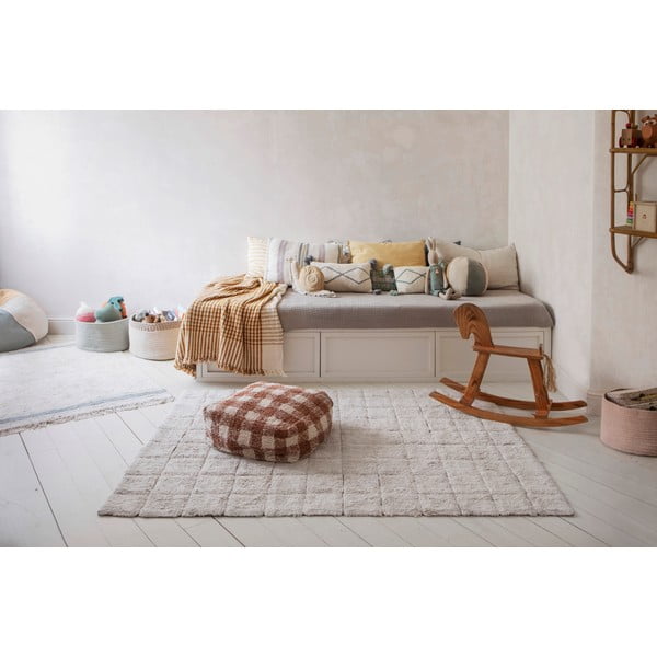 Krémový prateľný ručne tkaný bavlnený koberec 170x240 cm Mosaic – Lorena Canals-image-3