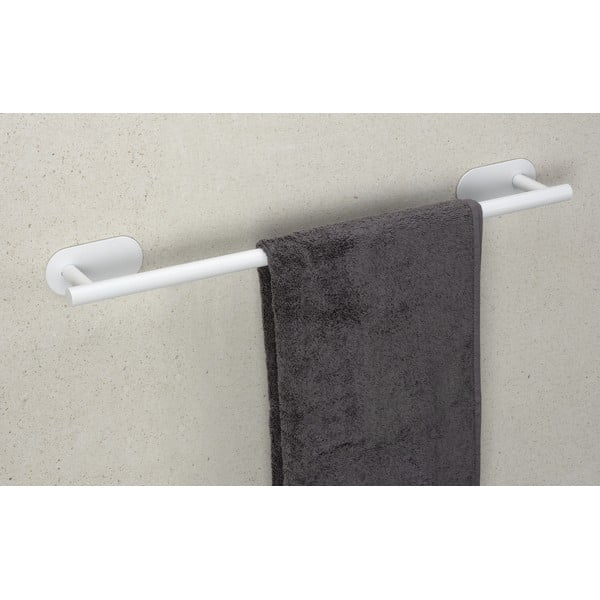 Biely samodržiaci držiak na uteráky z nehrdzavejúcej ocele Orea Uno – Wenko-image-1