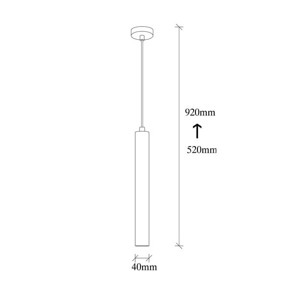 Čierne závesné svietidlo s kovovým tienidlom ø 4 cm Best – Opviq lights-image-4