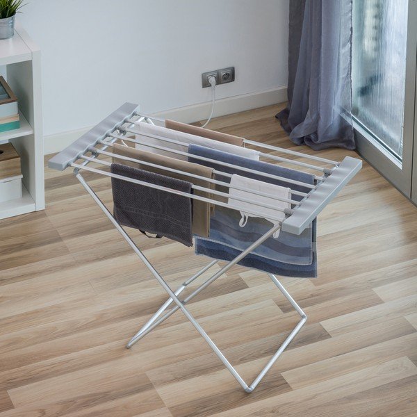 Sivý skladací elektrický sušiak na prádlo InnovaGoods Clotheshorse-image-4