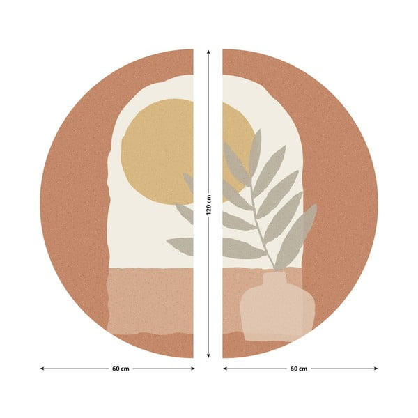 Samolepka na stenu 120x120 cm Sunrise and Olive Branch – Ambiance-image-3