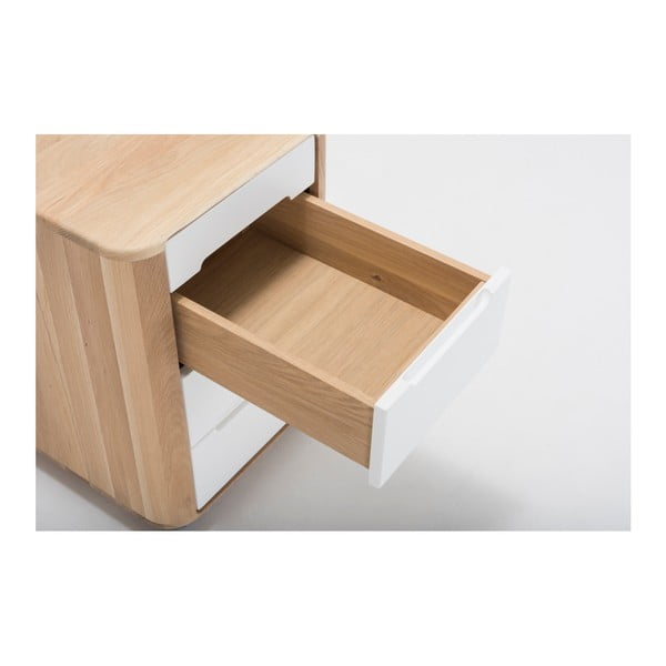 Zásuvkový diel s konštrukciou z masívneho dubového dreva Gazzda Ena-image-4