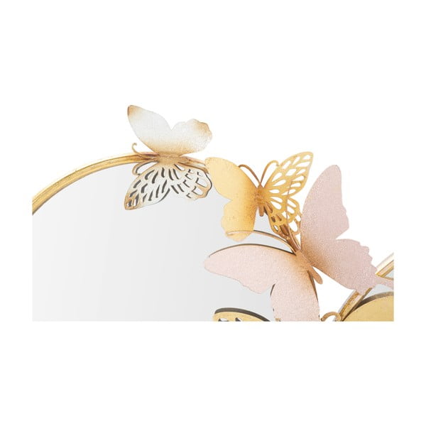 Nástenné zrkadlo v ružovo-zlatom dekore Mauro Ferretti Farfalle, 81 x 52,5 cm-image-4