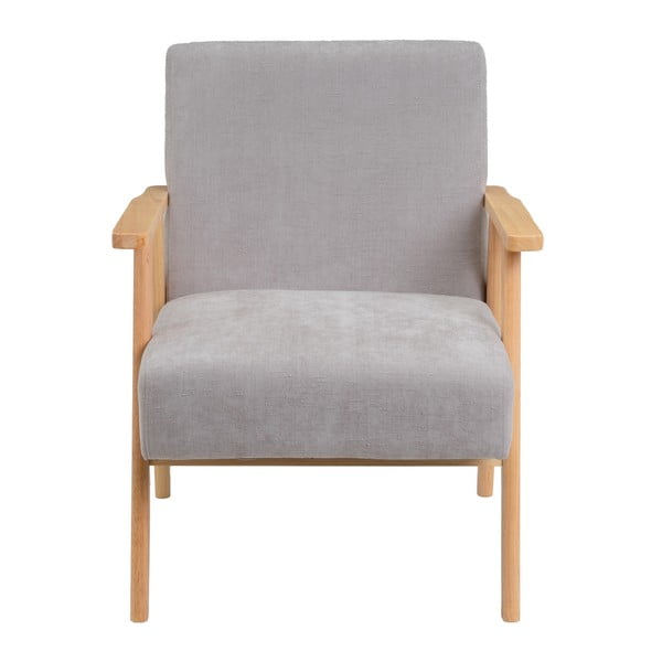 Sivé ženilkové kreslo Vintage – Casa Selección-image-2