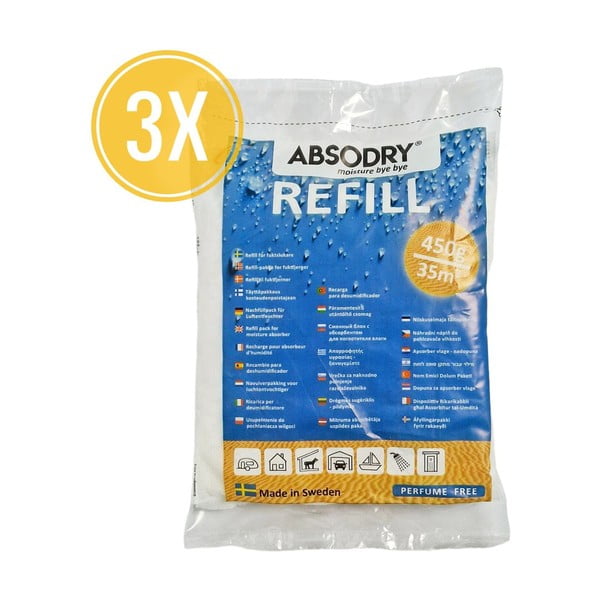 Náhradné náplne do pohlcovača vlhkosti v súprave 3 ks Absodry Maxi – Everbrand Sweden-image-1