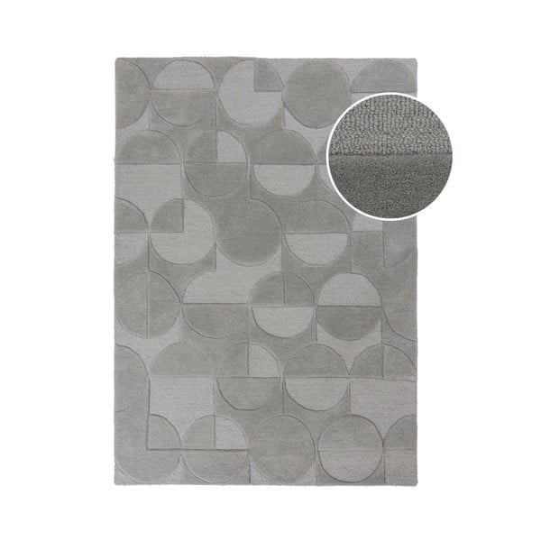 Sivý koberec z vlny Flair Rugs Gigi, 160 × 230 cm