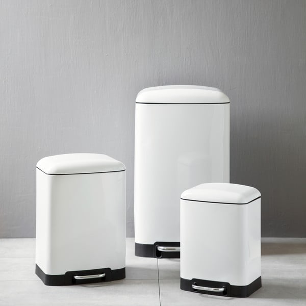 Biely kôš Steel Function Square Dustbin, 30 l-image-3