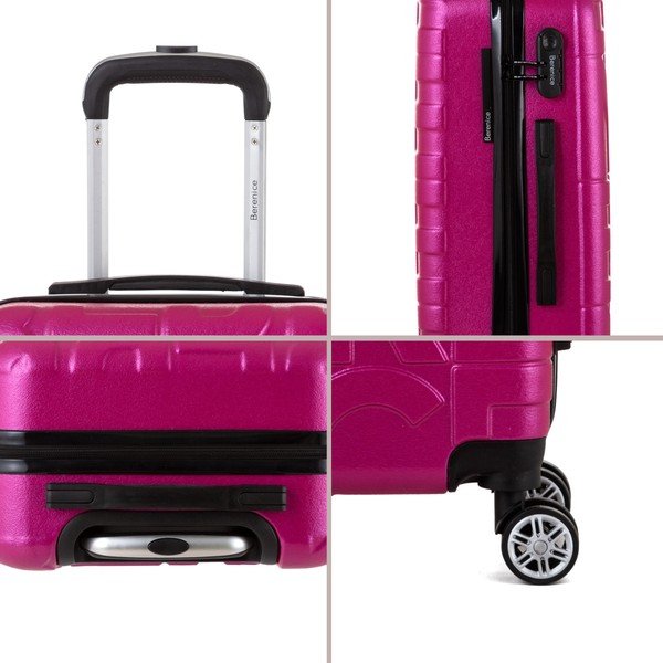 Sada 3 ružových cestovných kufrov Berenice Typo-image-1