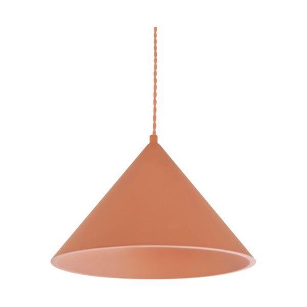 Závesné svietidlo v tehlovej farbe s kamenným tienidlom ø 30 cm Vilma – SULION-image-3